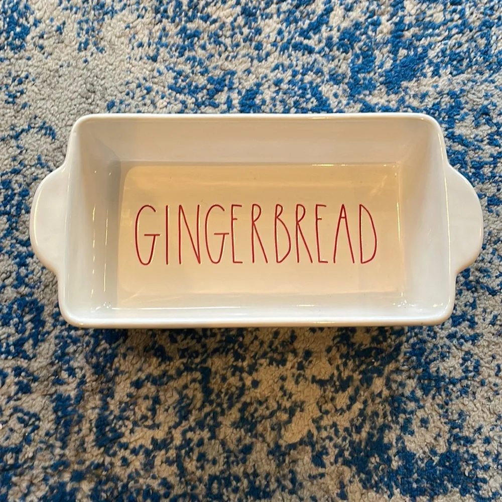 NWOT Rae Dunn by Magenta ‘Gingerbread’ Loaf Bakery Dish Pan Stoneware